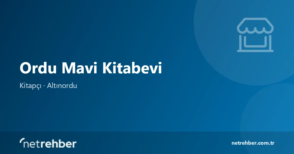 Ordu Mavi Kitabevi kapak görseli