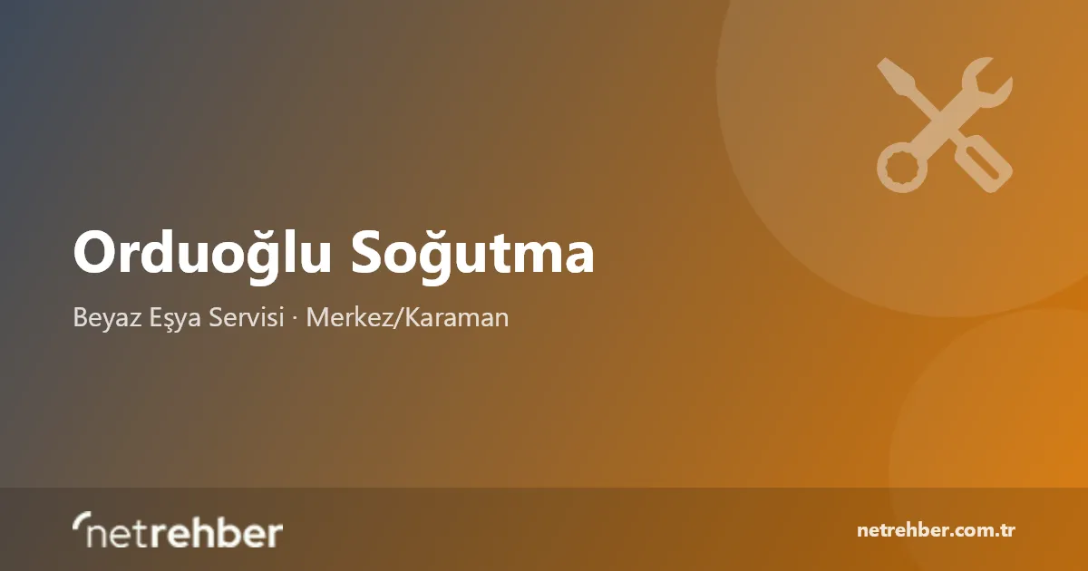 Orduoğlu Soğutma kapak görseli