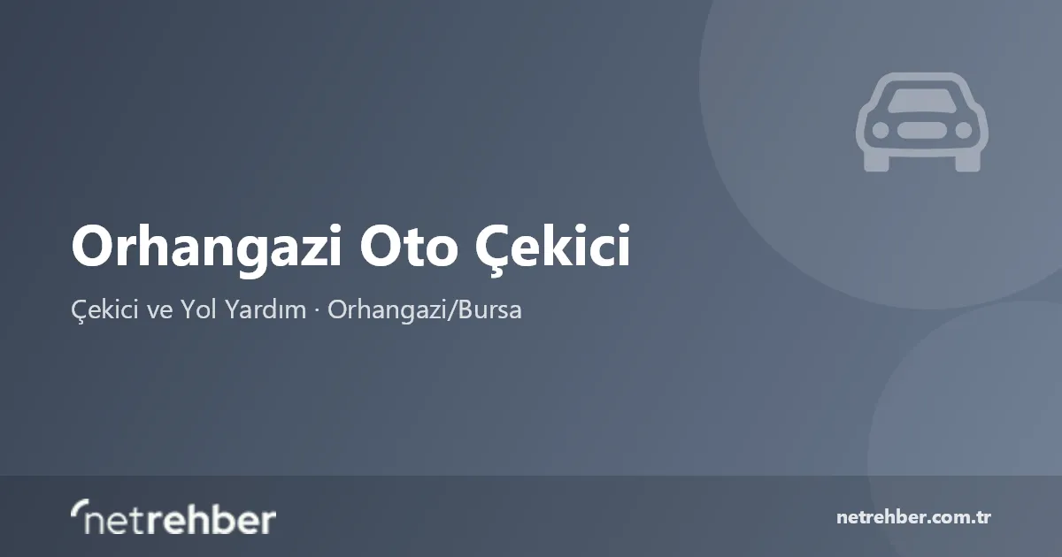 Orhangazi Oto Çekici kapak görseli