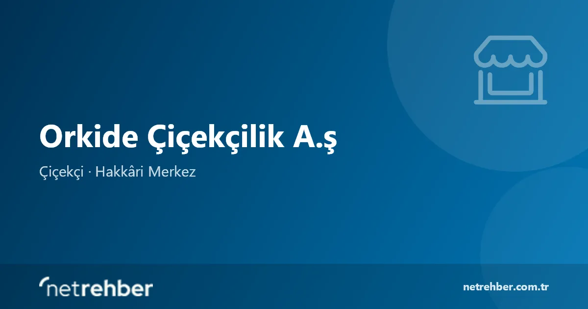 Orkide Çiçekçilik A.ş kapak görseli