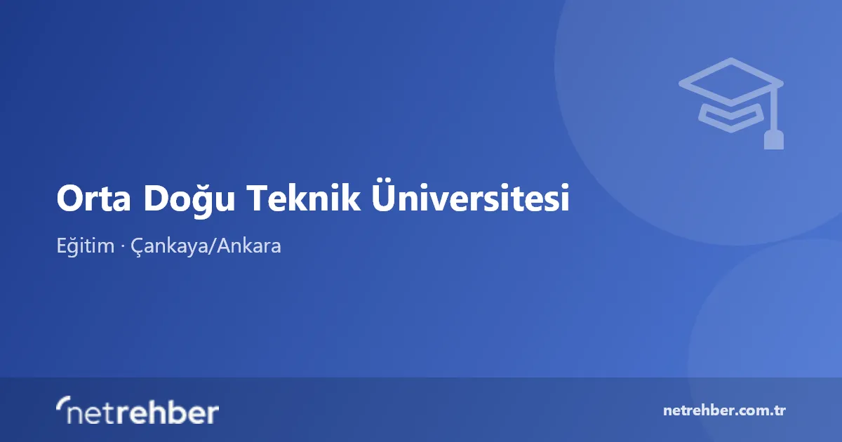 Orta Doğu Teknik Üniversitesi kapak görseli