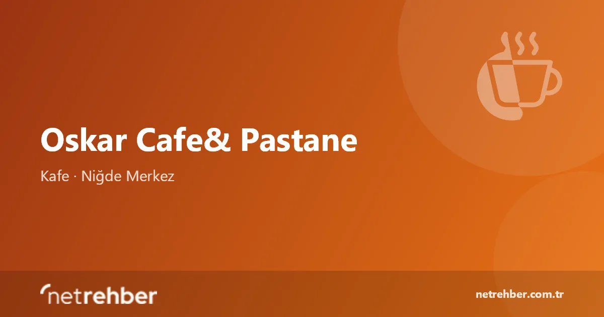 Oskar Cafe& Pastane kapak görseli