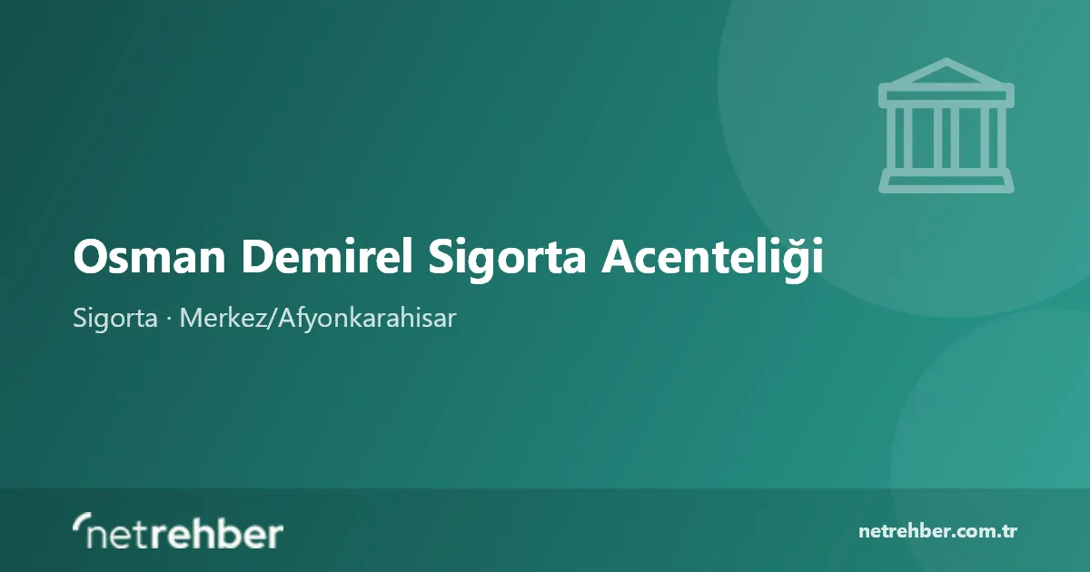 Osman Demirel Sigorta Acenteliği kapak görseli