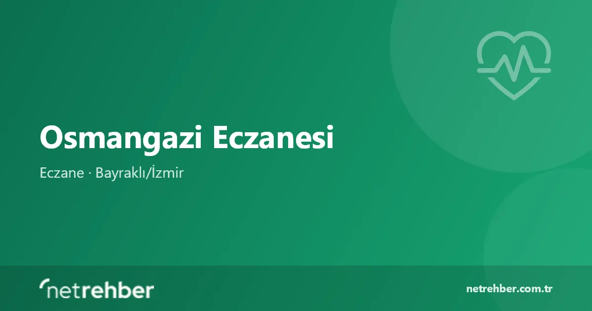 Osmangazi Eczanesi kapak görseli