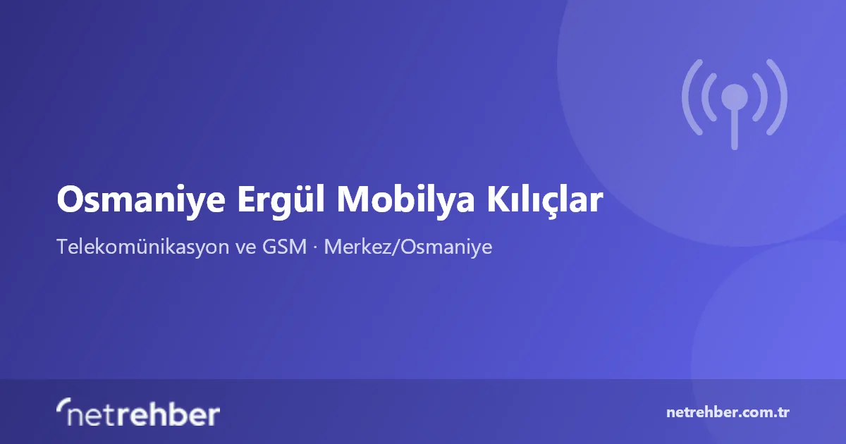Osmaniye Ergül Mobilya Kılıçlar kapak görseli