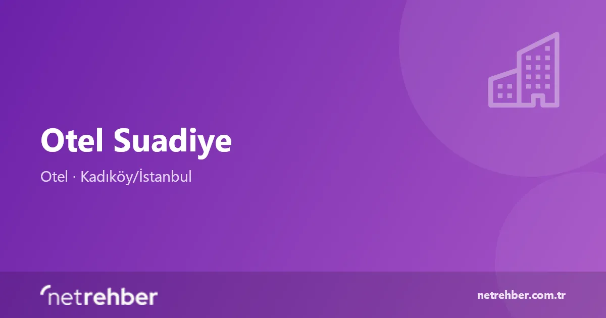 Otel Suadiye kapak görseli