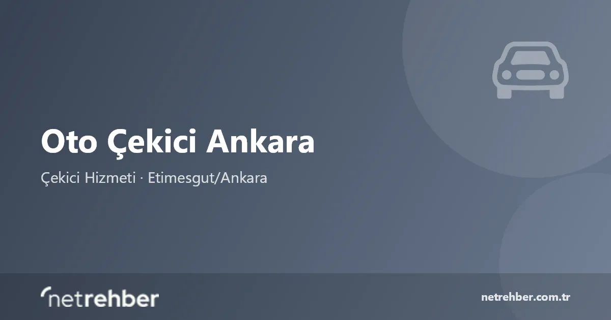 Oto Çekici Ankara kapak görseli