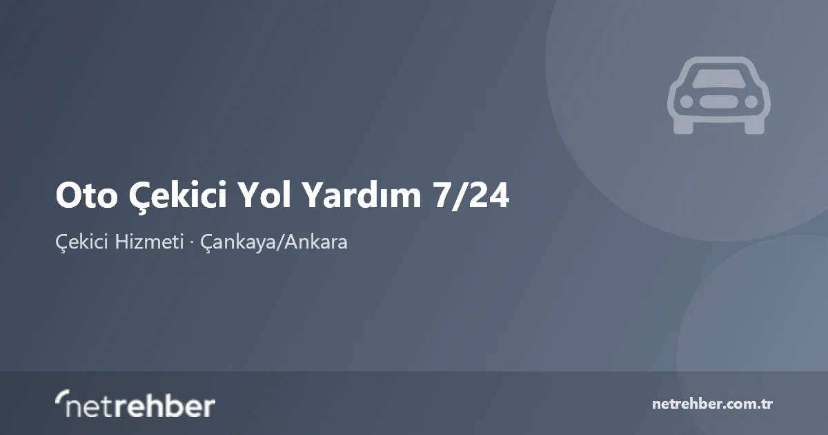 Oto Çekici Yol Yardım 7/24 kapak görseli