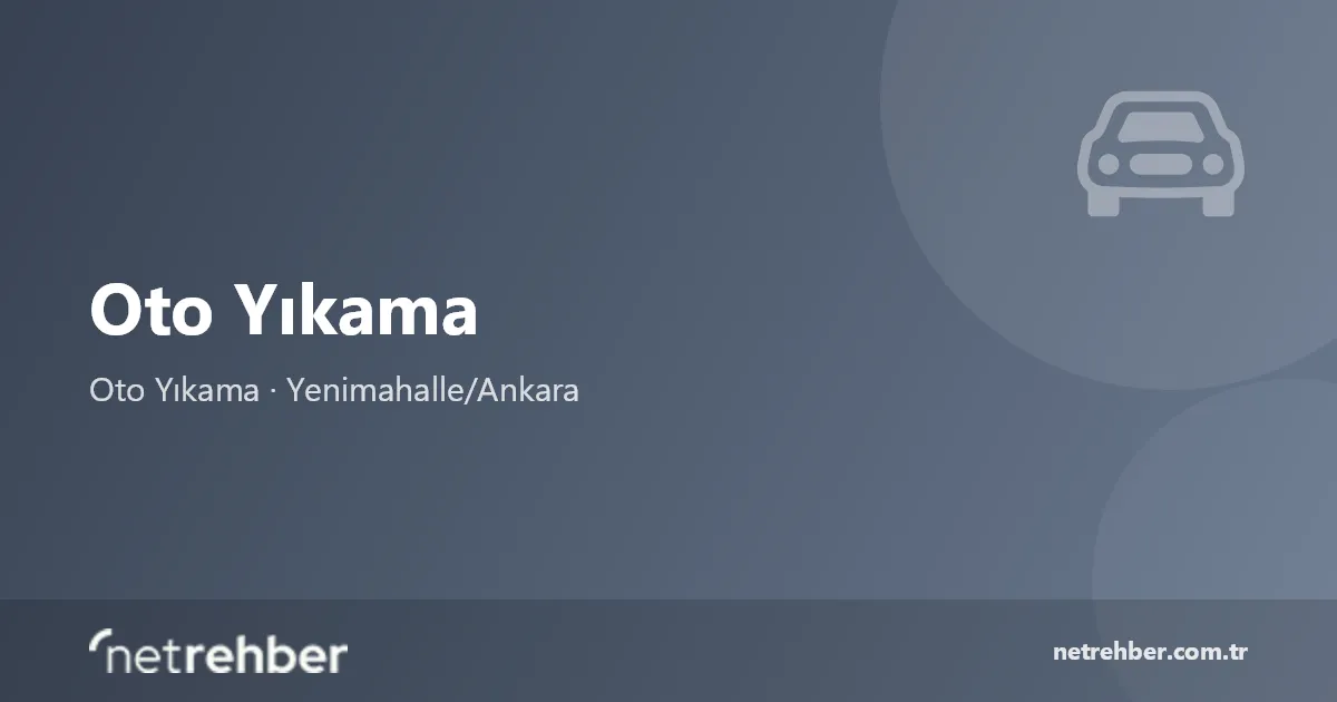 Oto Yıkama kapak görseli