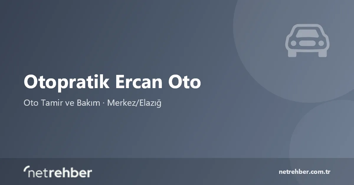 Otopratik Ercan Oto kapak görseli