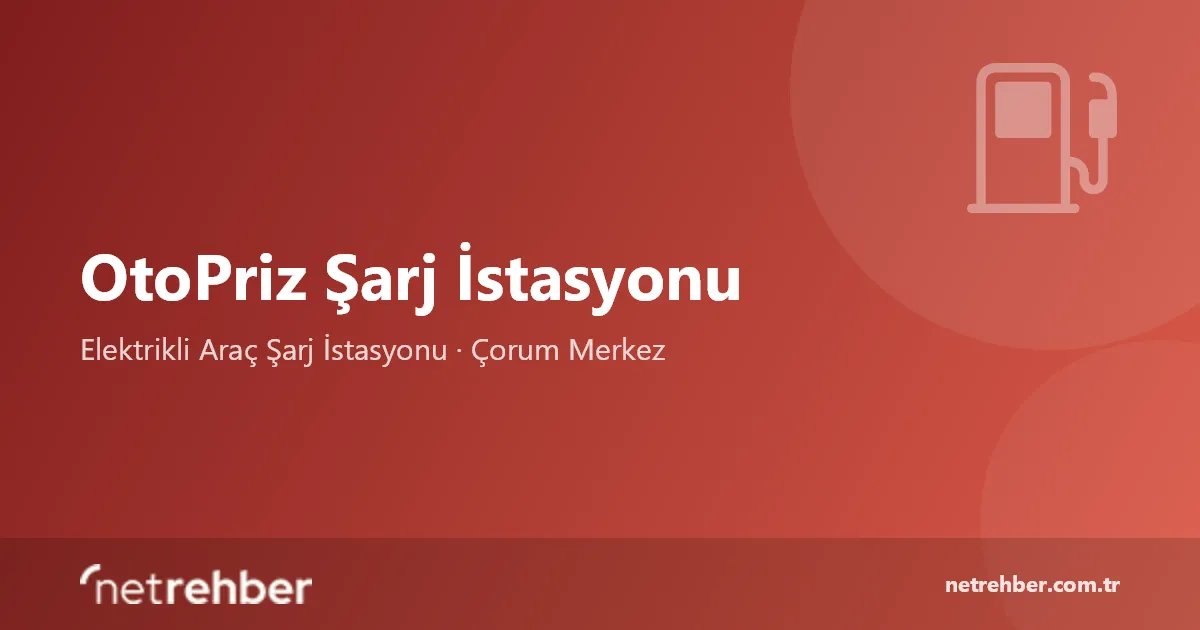 OtoPriz Şarj İstasyonu kapak görseli