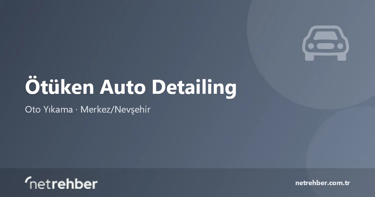 Ötüken Auto Detailing kapak görseli