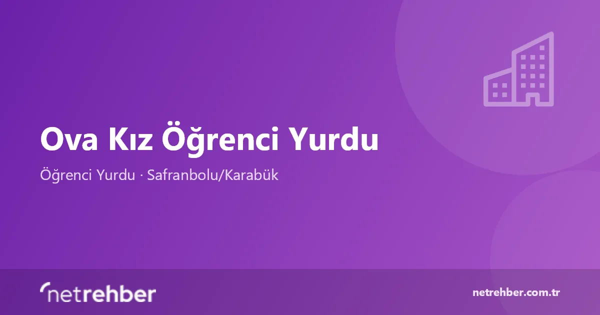 Ova Kız Öğrenci Yurdu kapak görseli