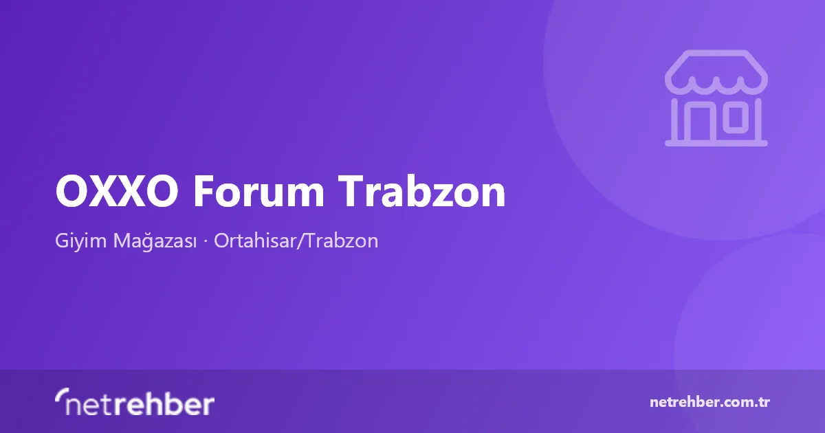 OXXO Forum Trabzon kapak görseli