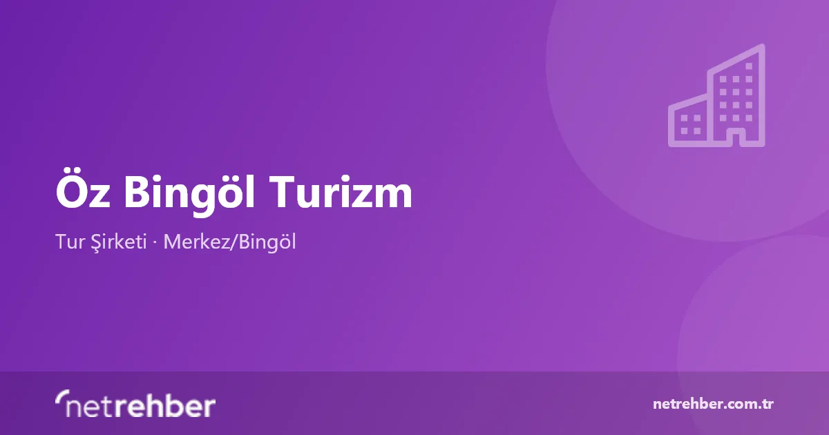 Öz Bingöl Turizm kapak görseli