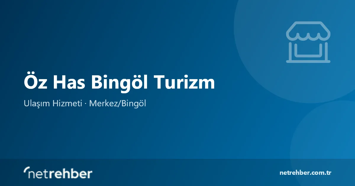Öz Has Bingöl Turizm kapak görseli