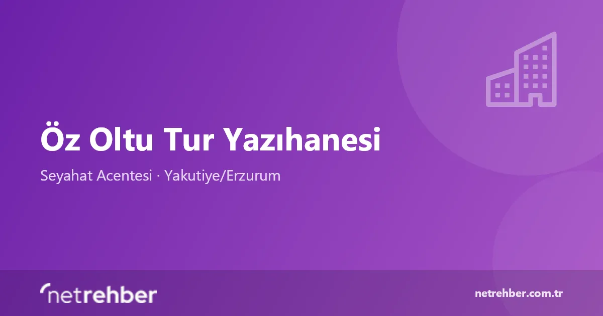 Öz Oltu Tur Yazıhanesi kapak görseli
