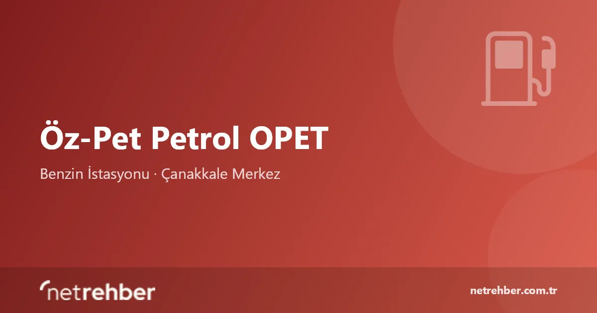 Öz-Pet Petrol OPET kapak görseli