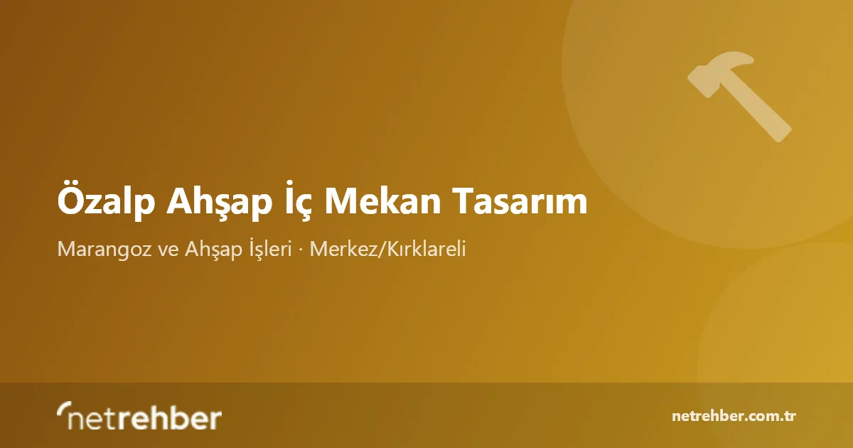 Özalp Ahşap İç Mekan Tasarım kapak görseli