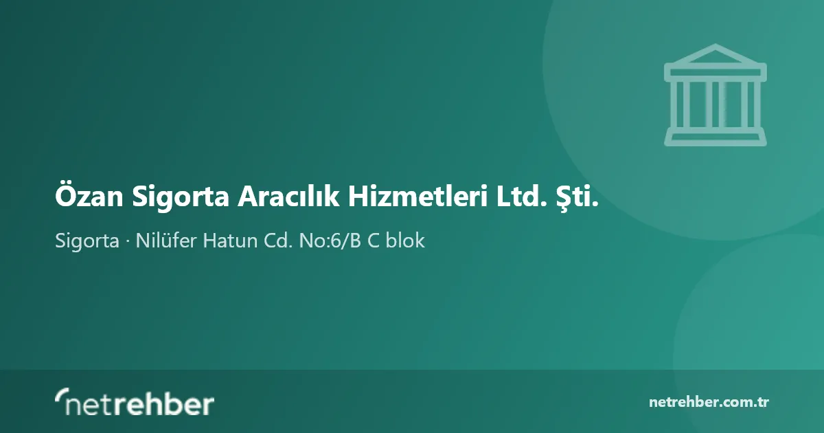 Özan Sigorta Aracılık Hizmetleri Ltd. Şti. kapak görseli