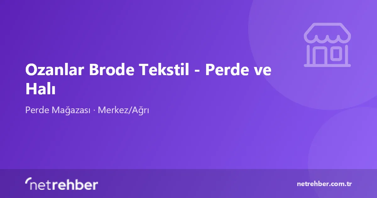 Ozanlar Brode Tekstil - Perde ve Halı kapak görseli