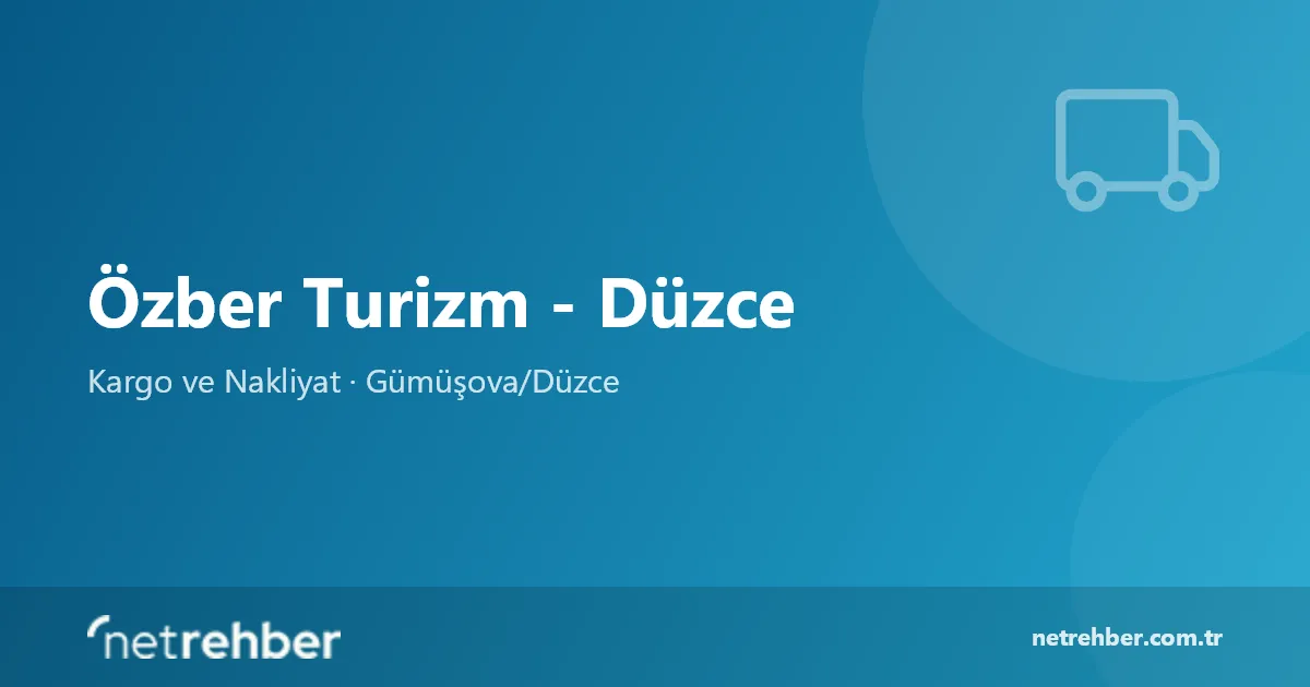 Özber Turizm - Düzce kapak görseli