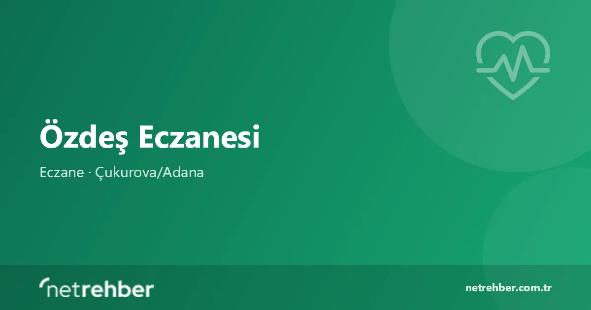 Özdeş Eczanesi kapak görseli
