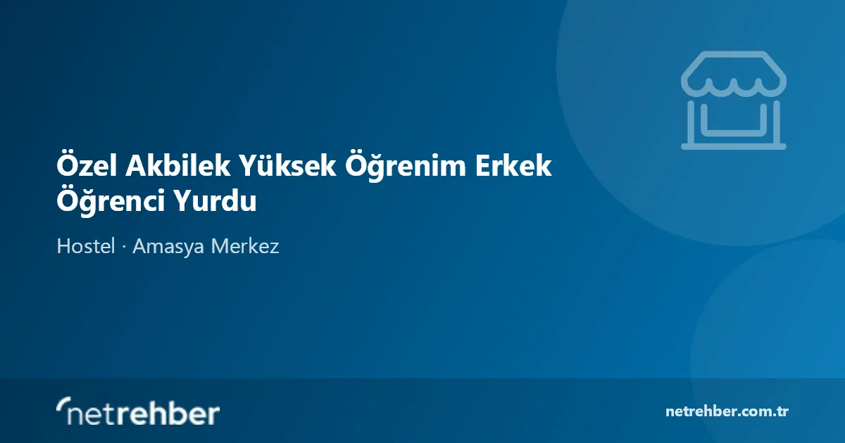 Özel Akbilek Yüksek Öğrenim Erkek Öğrenci Yurdu kapak görseli