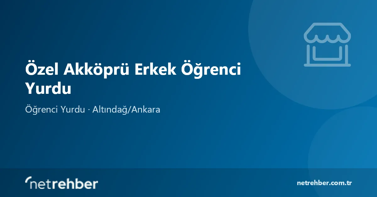 Özel Akköprü Erkek Öğrenci Yurdu kapak görseli
