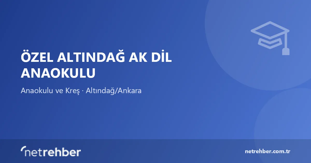 Özel Altındağ Ak Dil Anaokulu kapak görseli