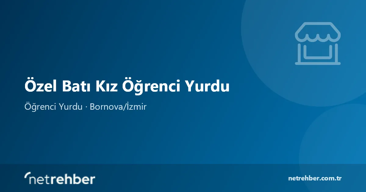 Özel Batı Kız Öğrenci Yurdu kapak görseli