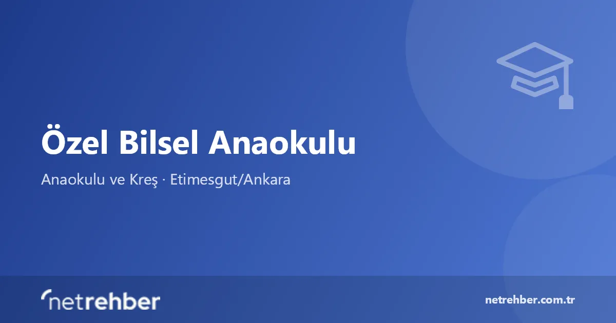 Özel Bilsel Anaokulu kapak görseli