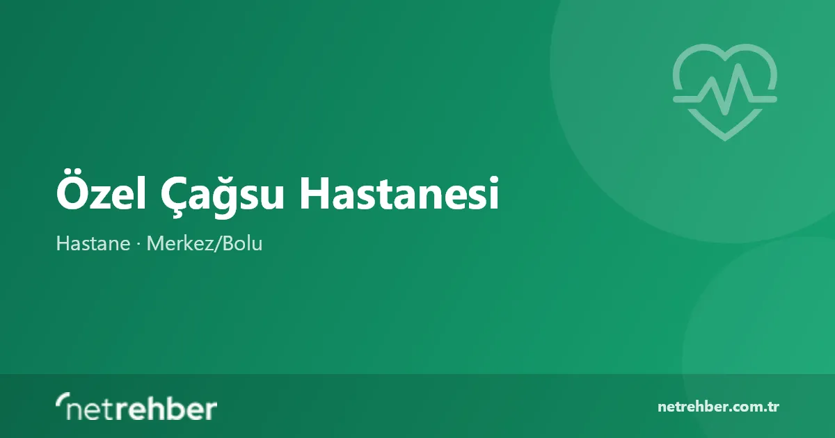 Özel Çağsu Hastanesi kapak görseli