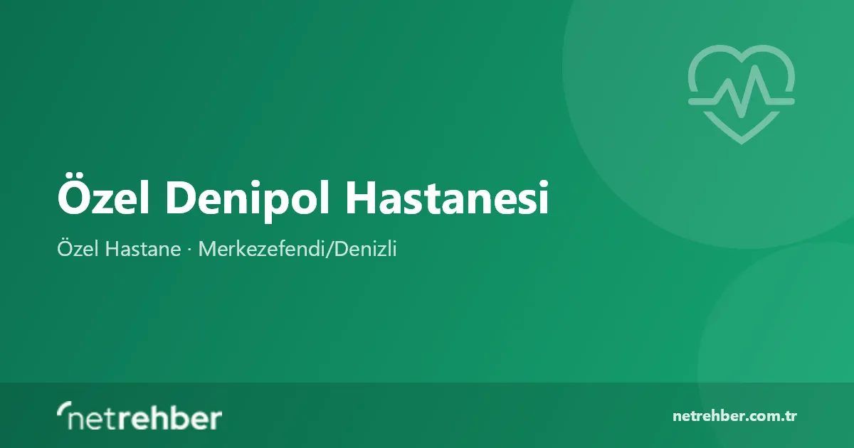 Özel Denipol Hastanesi kapak görseli
