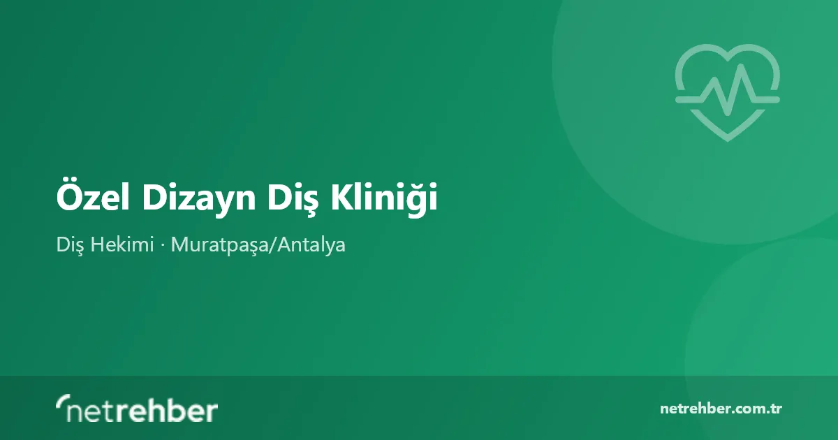 Özel Dizayn Diş Kliniği kapak görseli