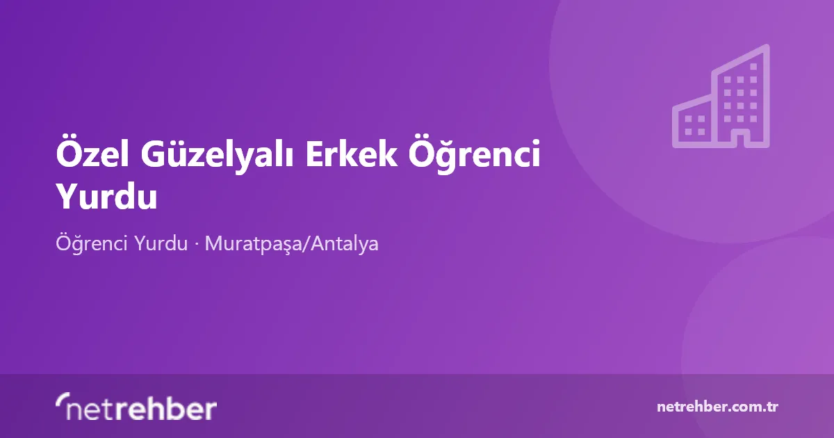 Özel Güzelyalı Erkek Öğrenci Yurdu kapak görseli