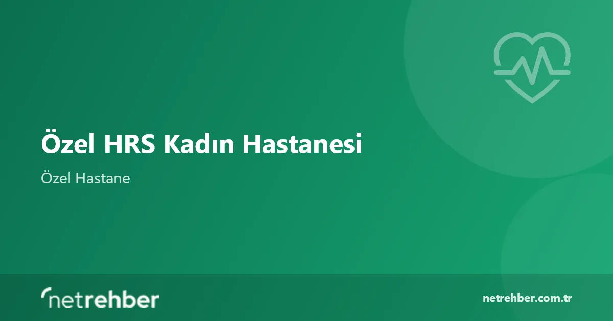 Özel HRS Kadın Hastanesi kapak görseli