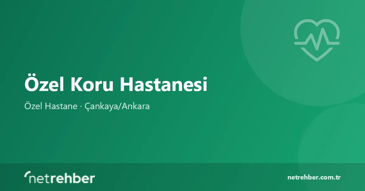 Özel Koru Hastanesi kapak görseli