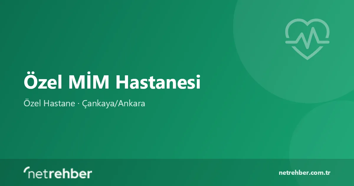 Özel MİM Hastanesi kapak görseli