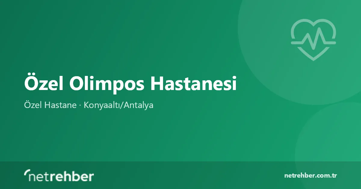 Özel Olimpos Hastanesi kapak görseli