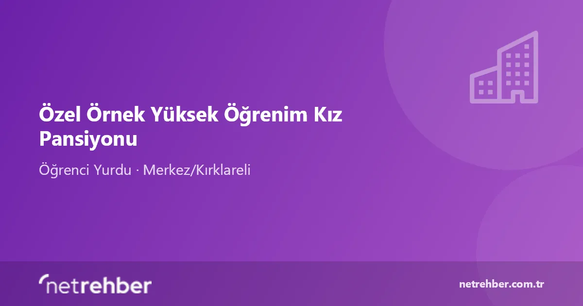Özel Örnek Yüksek Öğrenim Kız Pansiyonu kapak görseli