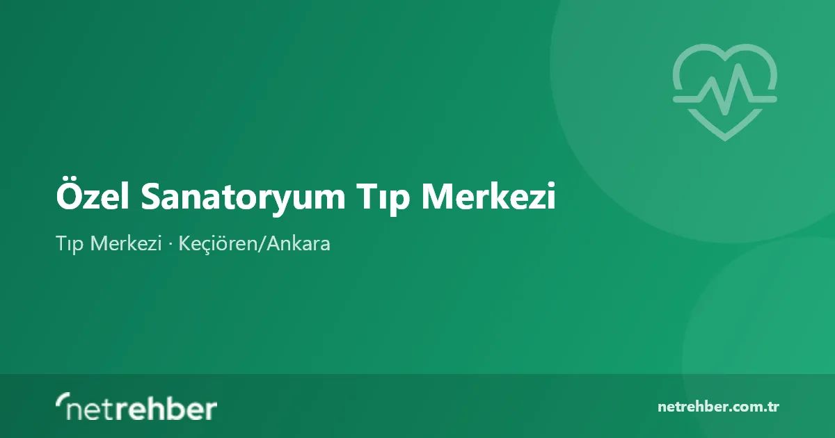 Özel Sanatoryum Tıp Merkezi kapak görseli
