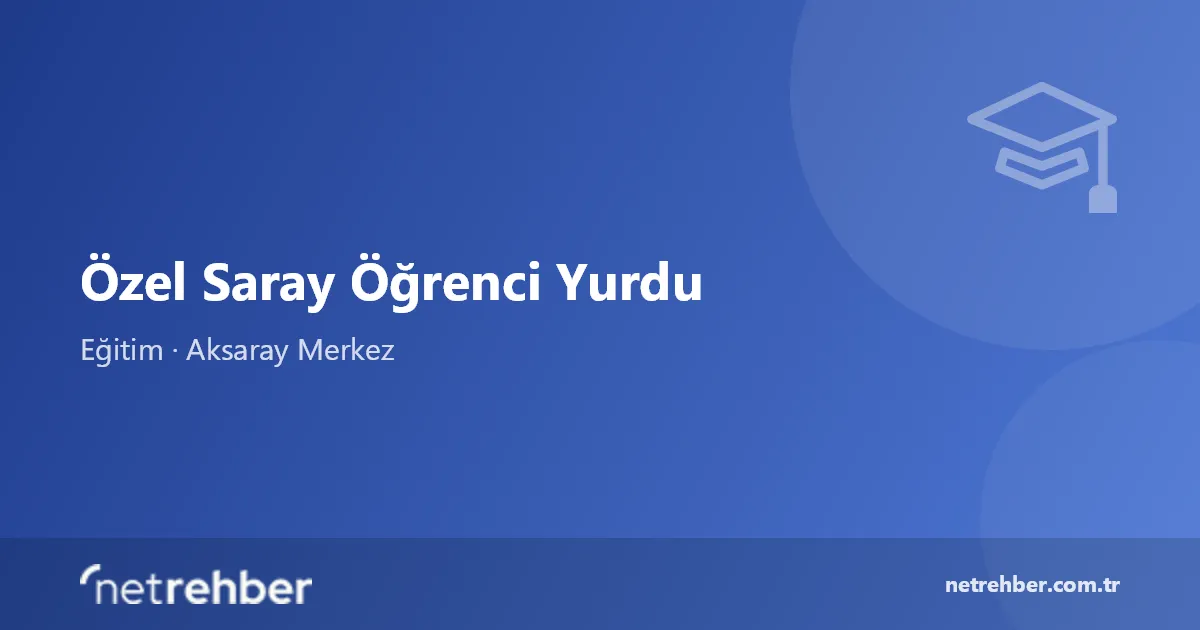 Özel Saray Öğrenci Yurdu kapak görseli