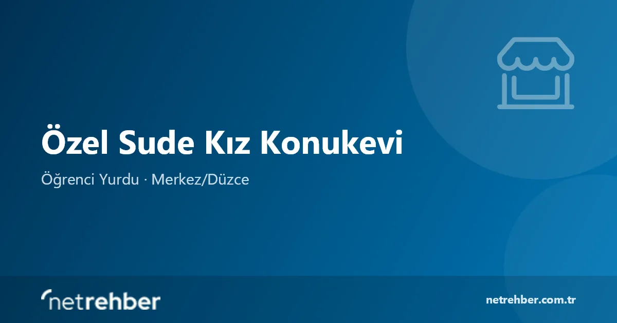 Özel Sude Kız Konukevi kapak görseli