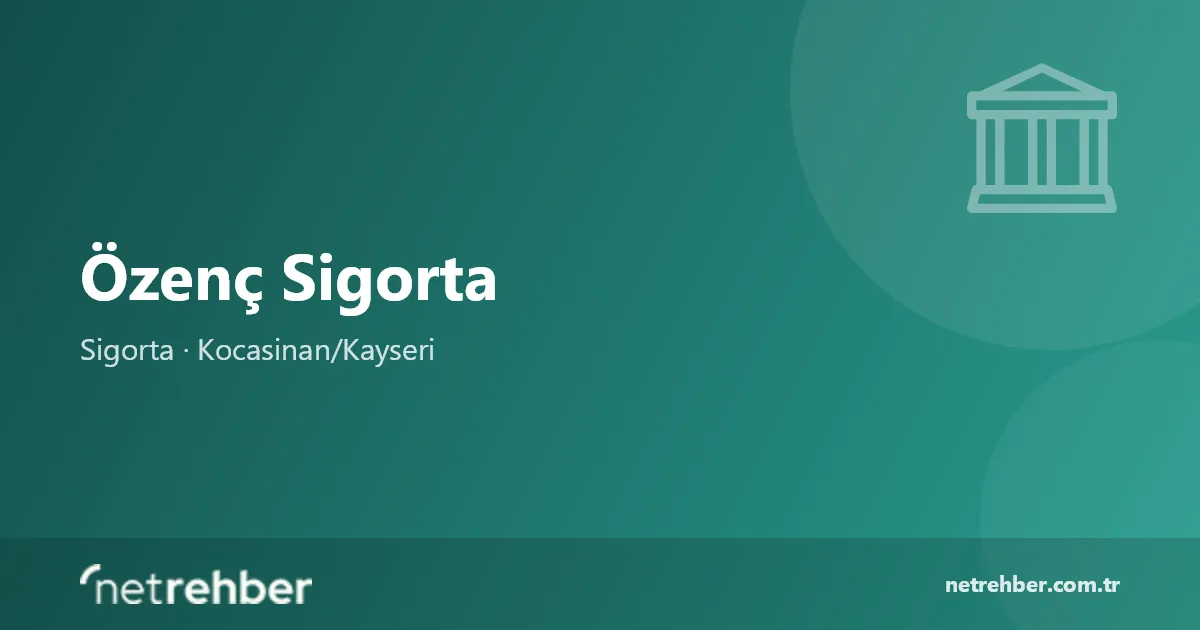 Özenç Sigorta kapak görseli