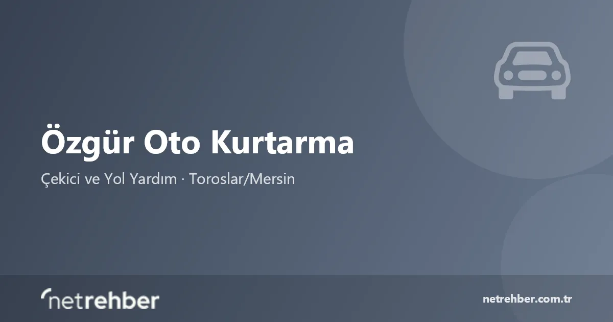 Özgür Oto Kurtarma kapak görseli