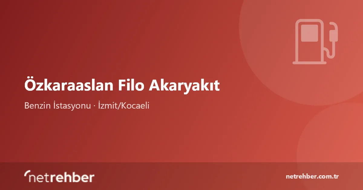 Özkaraaslan Filo Akaryakıt kapak görseli
