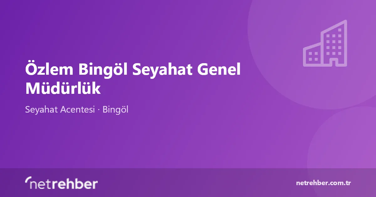 Özlem Bingöl Seyahat Genel Müdürlük kapak görseli