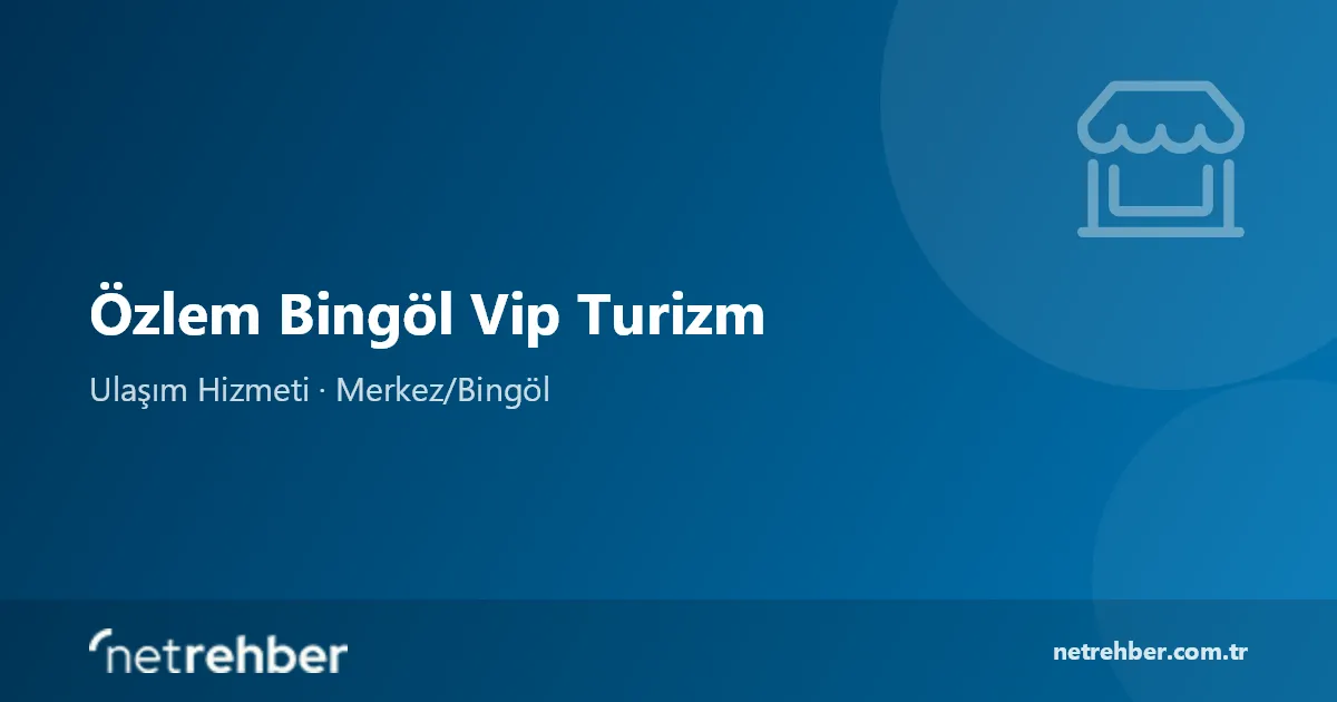 Özlem Bingöl Vip Turizm kapak görseli
