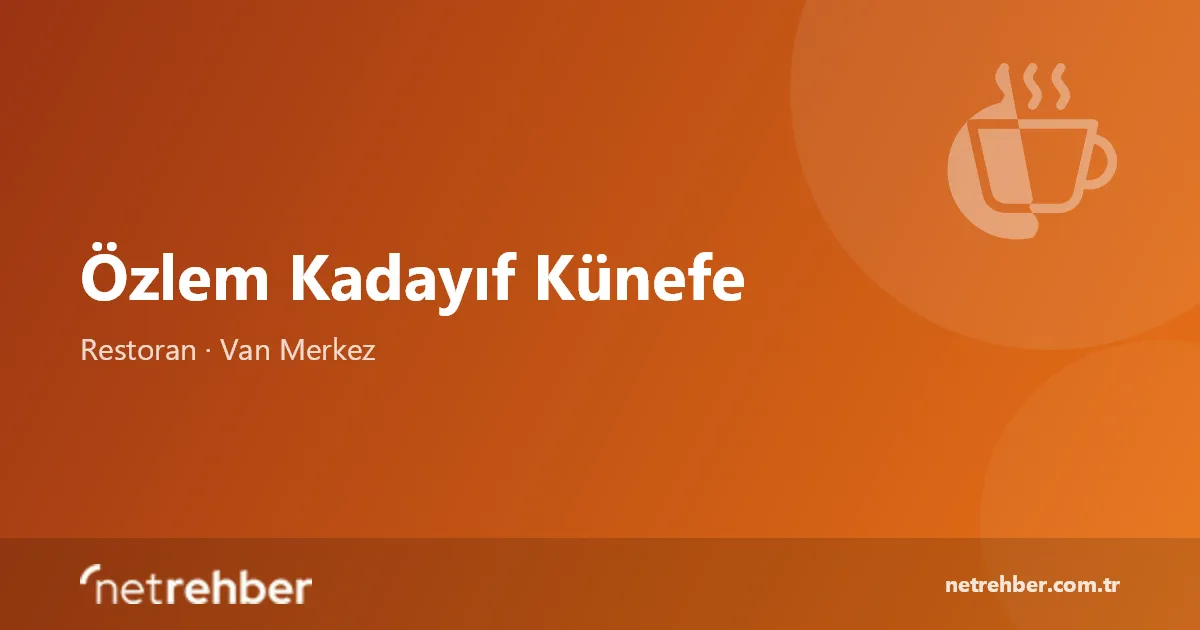 Özlem Kadayıf Künefe kapak görseli